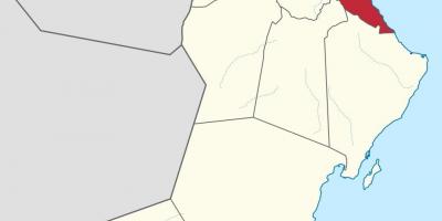 Muscat, Omã no mapa