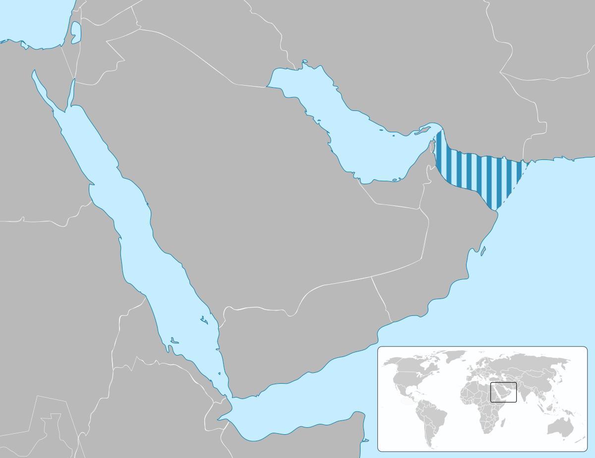 golfo de Omã no mapa