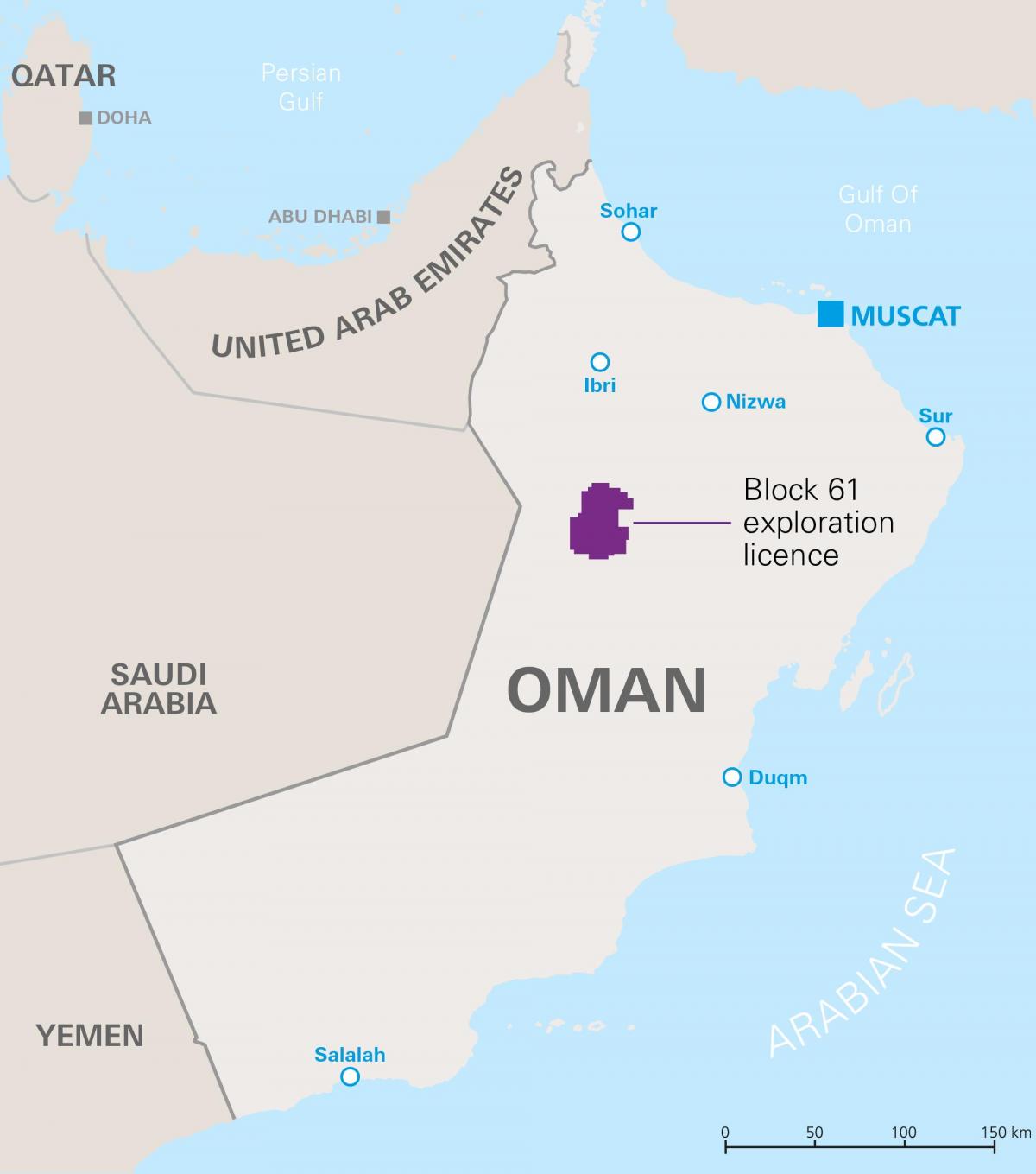 mapa de khazzan Omã