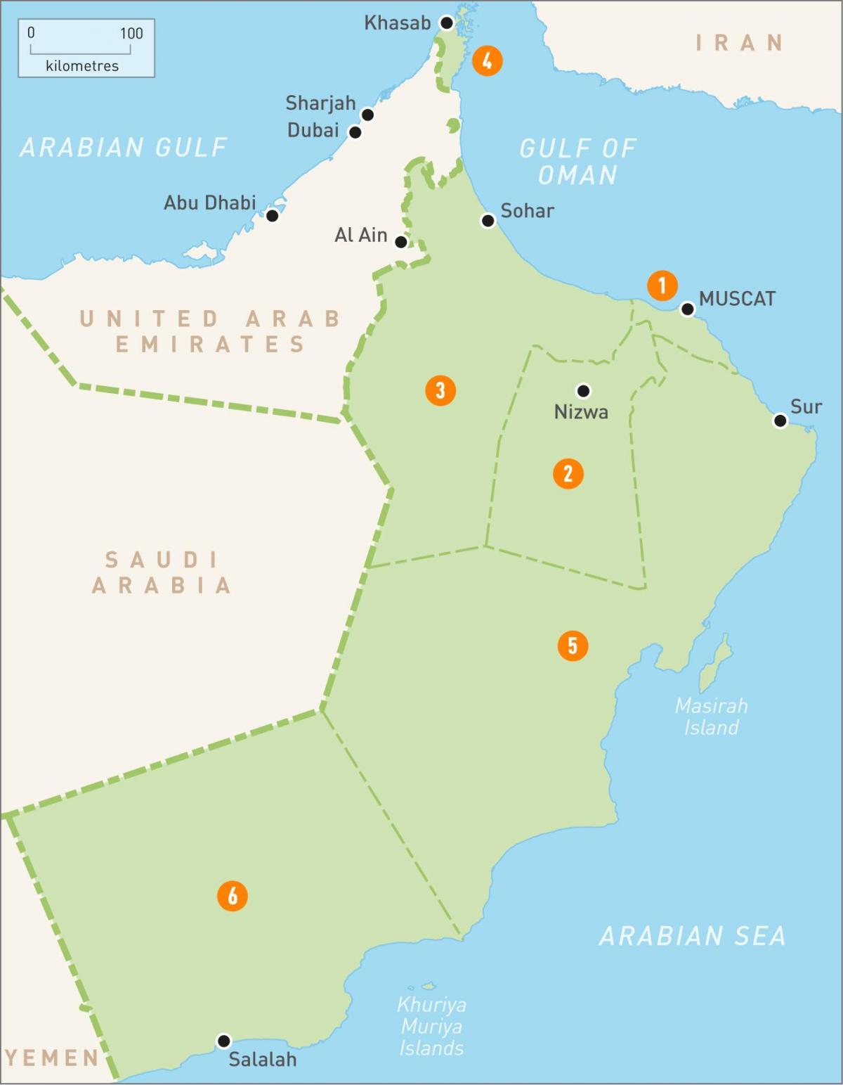 Omã mapa hd