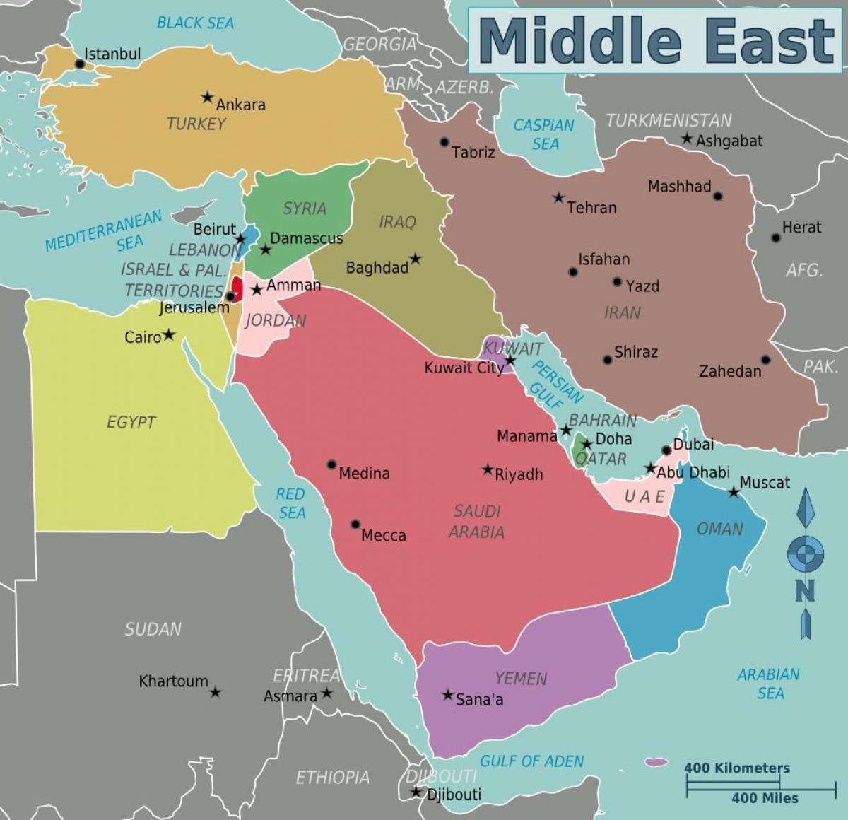 mapa de Omã mapa do oriente médio