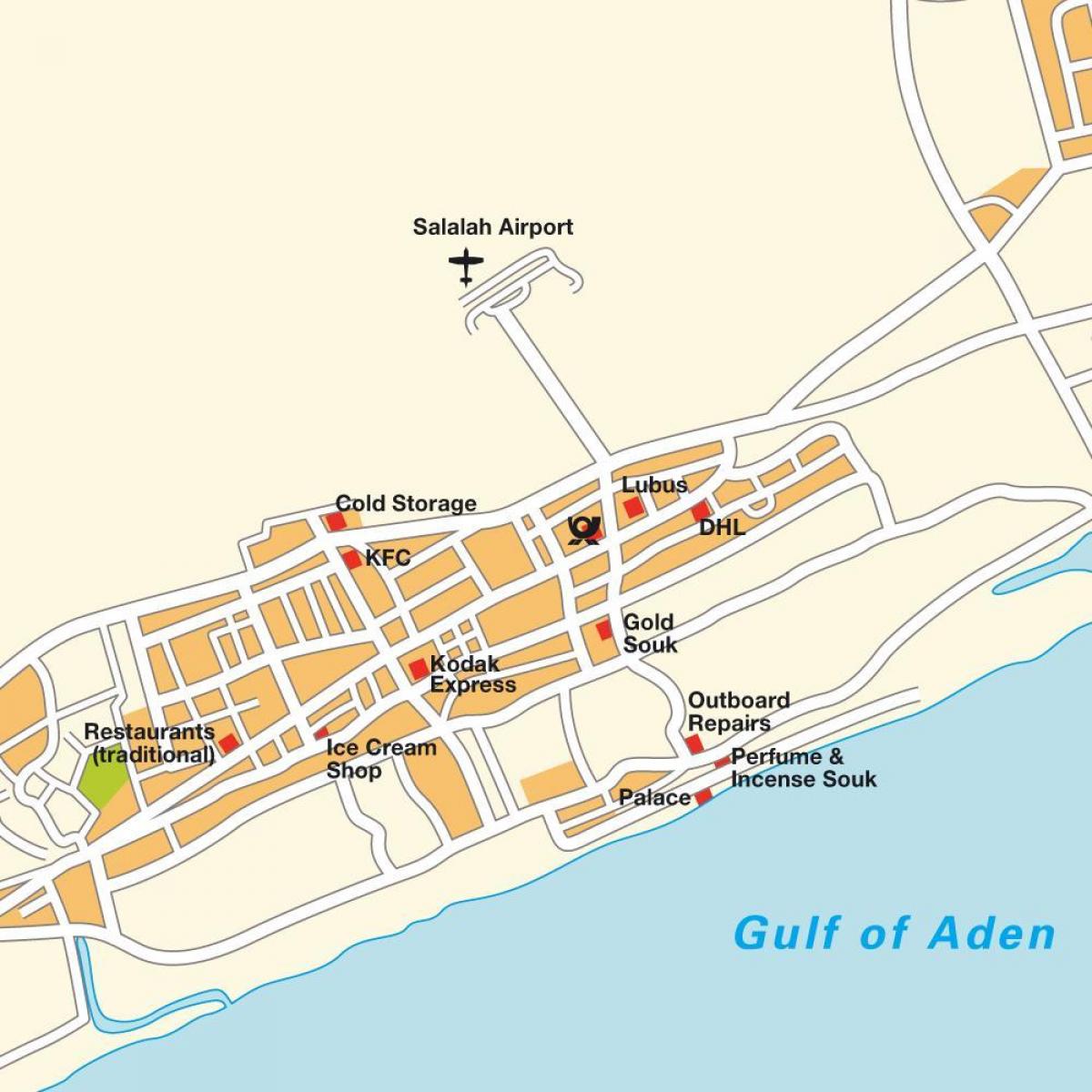 mapa de salalah Omã