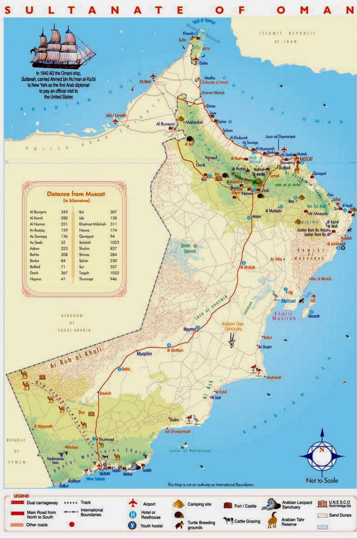 Omã mapa detalhado