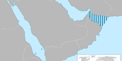 Golfo de Omã no mapa