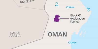 Mapa de khazzan Omã