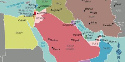 Mapa de Omã mapa do oriente médio