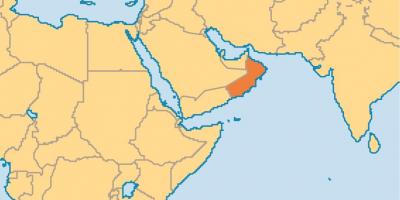 Omã mapa no mapa